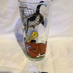 Pepsi Collector Series Clear Glass with Sylvester and Tweety Bird